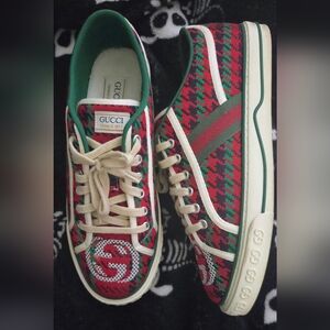 Gucci Red and Green Men's Sneakers Size 10